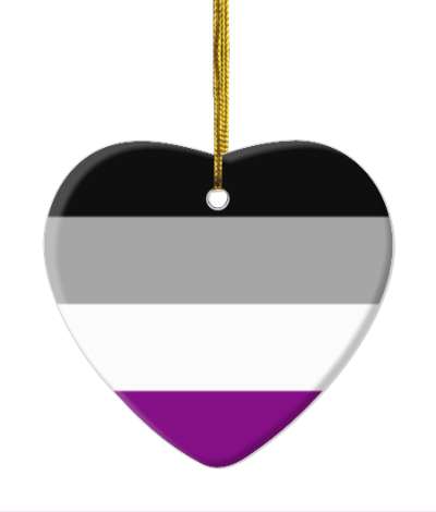 heart asexual pride colors flag lgbt stickers, magnet
