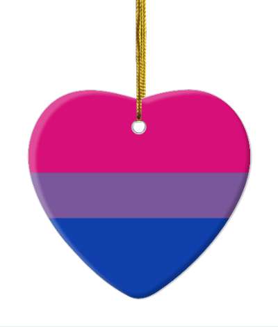 heart bisexual bi pride colors flag lgbt stickers, magnet
