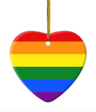 heart classic rainbow pride colors flag lgbt stickers, magnet