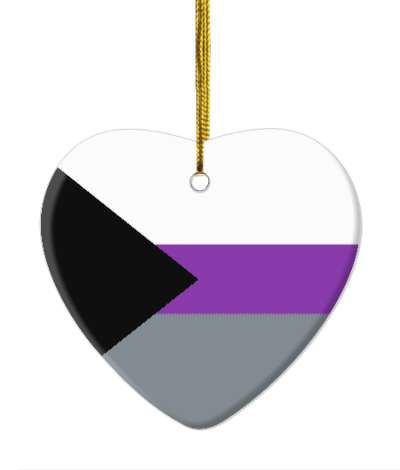 heart demisexual demi pride colors flag lgbt stickers, magnet