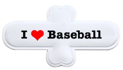 heart i love baseball stickers, magnet