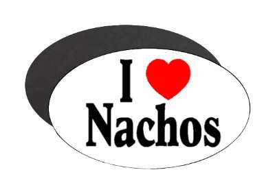 heart i love nachos chips cheese stickers, magnet