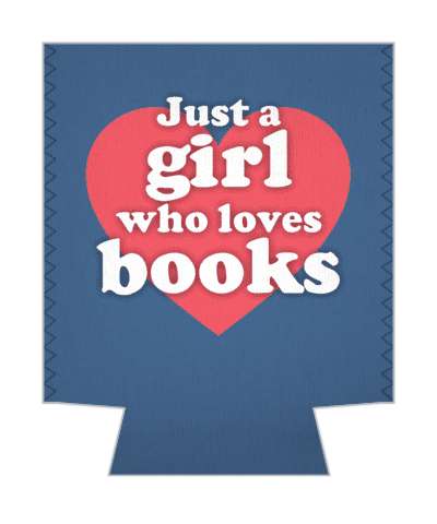 heart just a girl who loves books stickers, magnet
