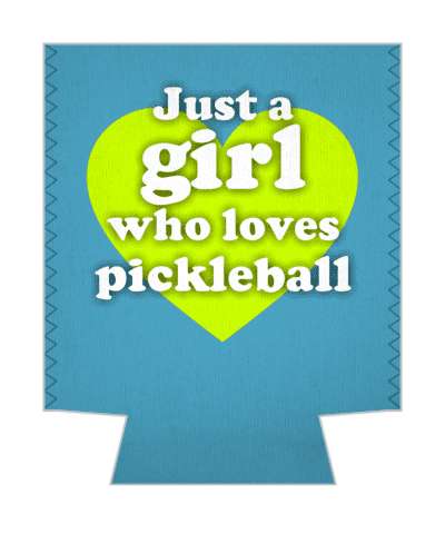 heart just a girl who loves pickleball stickers, magnet