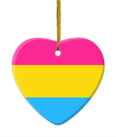 heart pansexual pride colors flag lgbt stickers, magnet