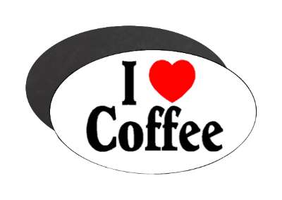 heart red i love coffee stickers, magnet