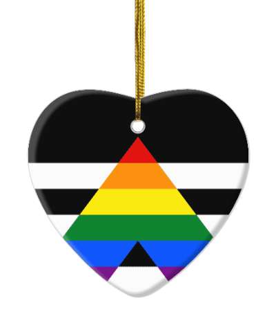 heart straight ally pride colors flag lgbt stickers, magnet