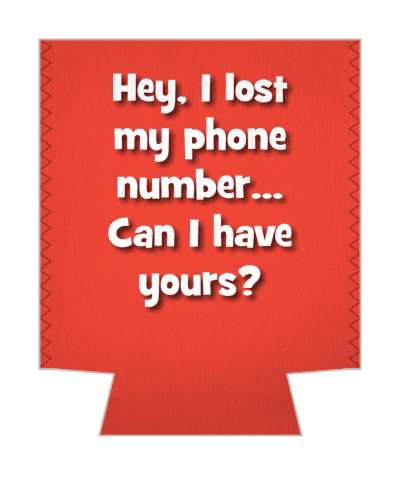 hey i lost my phone number can i have yours pickup line stickers, magnet