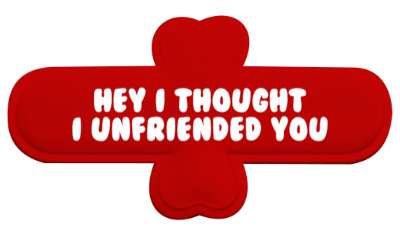 hey i thought i unfriended you funny social media stickers, magnet