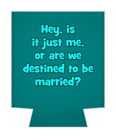 hey is it just me or are we destined to be married pickup line stickers, magnet