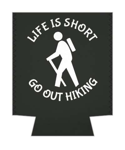 hiker symbol life is short go out hiking stickers, magnet