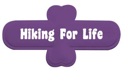 hiking for life lifelong hiker stickers, magnet