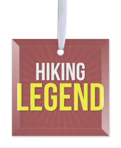 hiking legend rays red yellow stickers, magnet