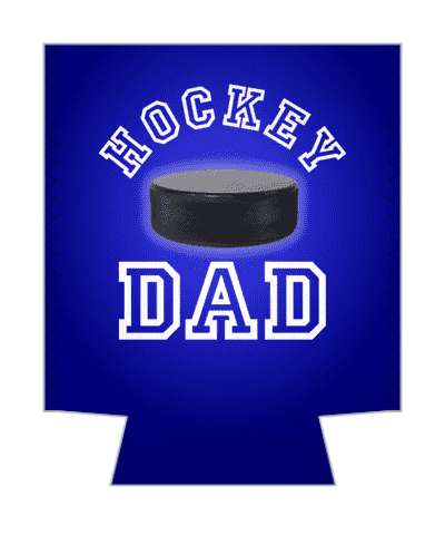 hockey dad puck blue team parent stickers, magnet