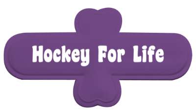 hockey for life sports dedicated stickers, magnet