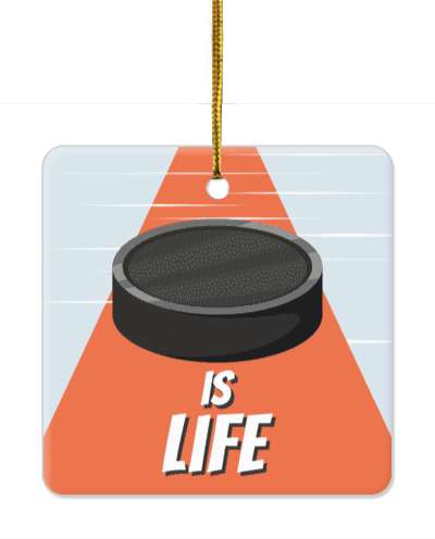 hockey is life hockey puck ice colorful stickers, magnet