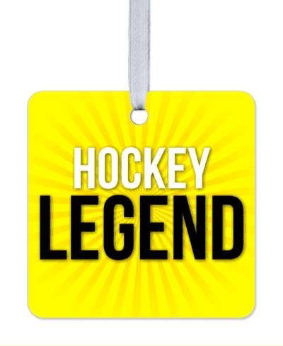 hockey legend yellow rays stickers, magnet