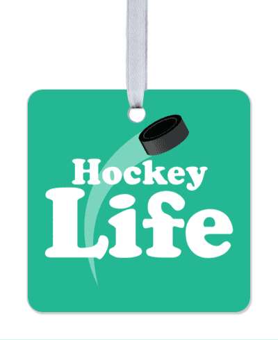 hockey life flying hockey puck stickers, magnet