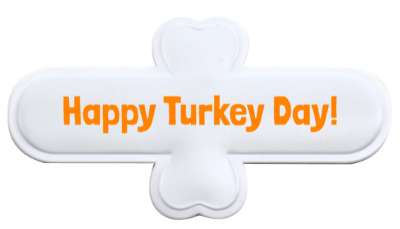 holiday happy turkey day stickers, magnet