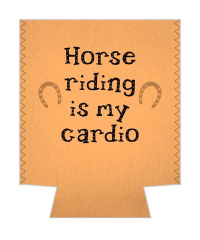 horse riding is my cardio horseshoes fan stickers, magnet