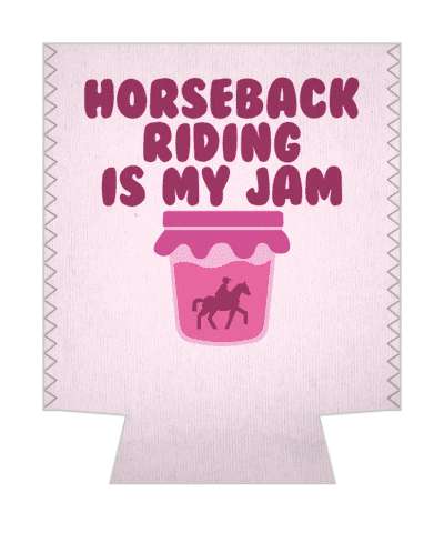 horseback rider in jar horseback riding is my jam word play fun stickers, magnet
