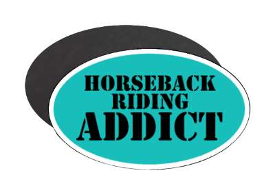 horseback riding addict stencil horse rider stickers, magnet