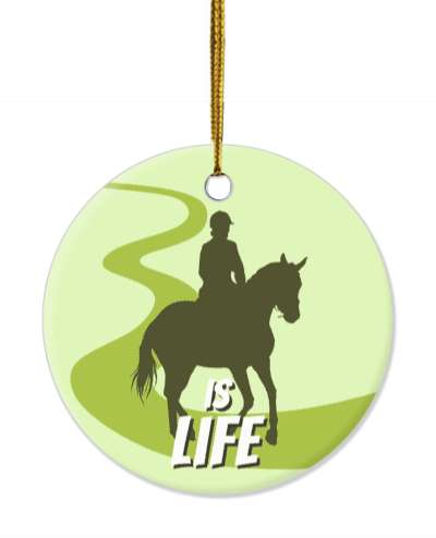 horseback riding is life silhouette horse equestrian colorful stickers, magnet