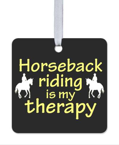 horseback riding is my therapy riding horses silhouette pale yellow stickers, magnet