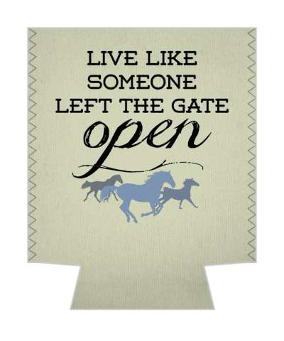 horses running live like someone left the gate open stickers, magnet