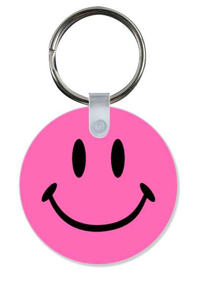 hot pink smiley emoji smile face classic stickers, magnet