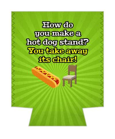 how do you make a hot dog stand you take away its chair pun stickers, magnet
