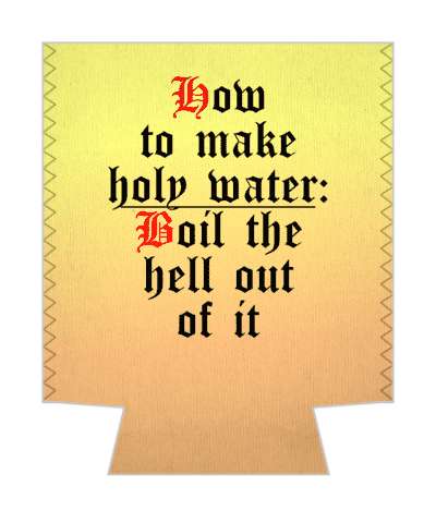 how to make holy water boil the hell out of it pun stickers, magnet