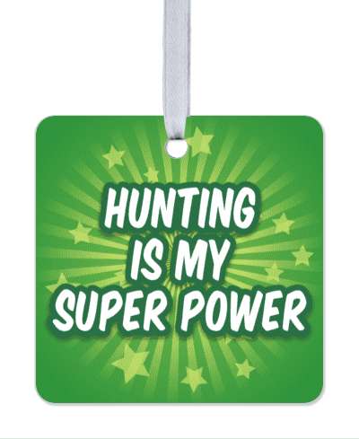 hunting is my super power starburst rays stickers, magnet