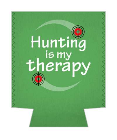 hunting is my therapy green moving targets stickers, magnet