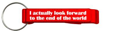 i actually look forward to the end of the world doomsday stickers, magnet