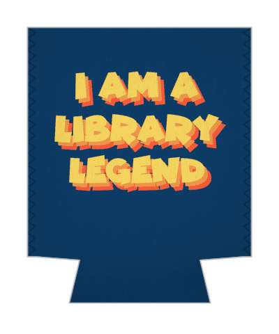 i am a library legend deep blue stickers, magnet