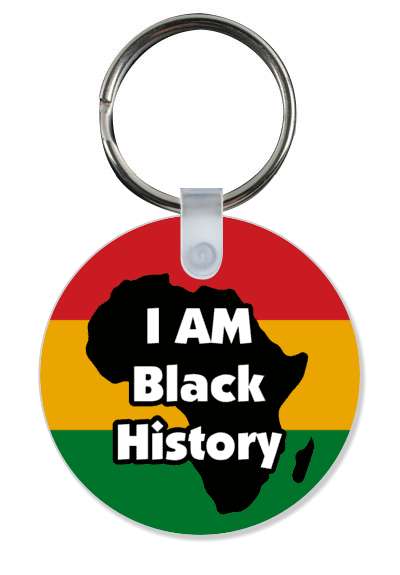 i am black history africa silhouette country flag colors stickers, magnet