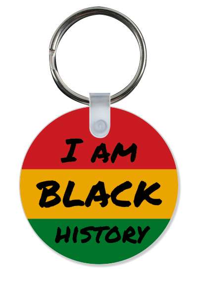 i am black history bold pan african colors stickers, magnet