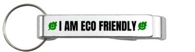 i am eco friendly smiling leaves stickers, magnet