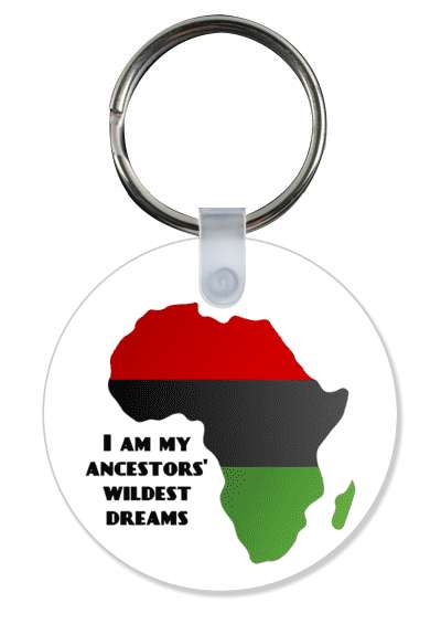 i am my ancestors wildest dreams africa shape country stickers, magnet