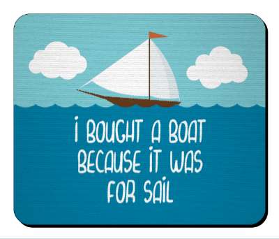 i bought a boat because it was for sail funny boating humor stickers, magnet