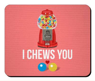 i chews you gumballs gumball machine heart romantic cute pun stickers, magnet