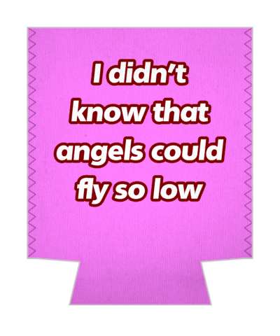 i didnt know that angels could fly so low pickup line stickers, magnet