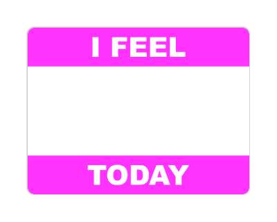 i feel blank today write in blank purple stickers, magnet