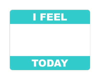i feel blank today write in blank teal stickers, magnet