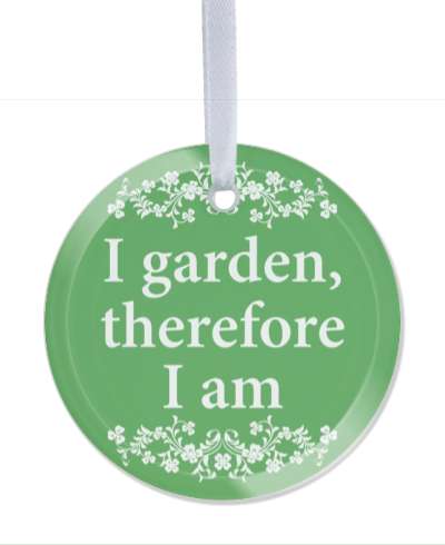 i garden therefore i am floral patterns classy stickers, magnet