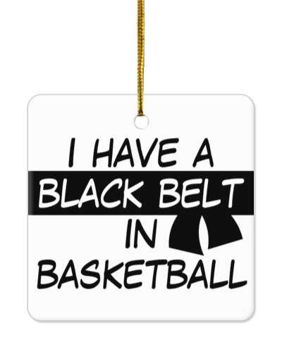 i have a black belt in basketball martial arts stickers, magnet