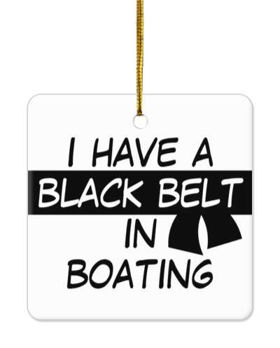 i have a black belt in boating martial arts stickers, magnet
