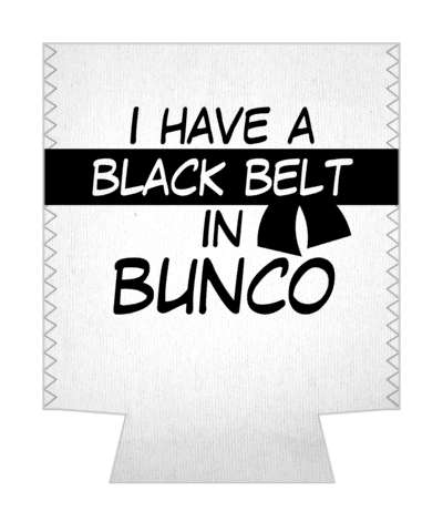 i have a black belt in bunco white stickers, magnet