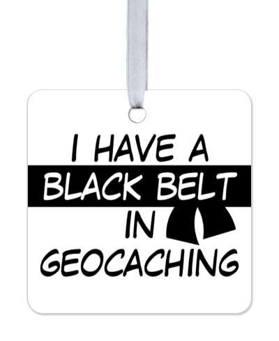 i have a black belt in geocaching marial arts sports stickers, magnet